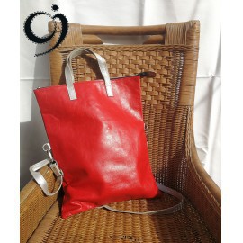 Variálható táska, kézifogóval - piros árnyalatokban