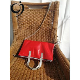 Variálható táska, kézifogóval - piros árnyalatokban