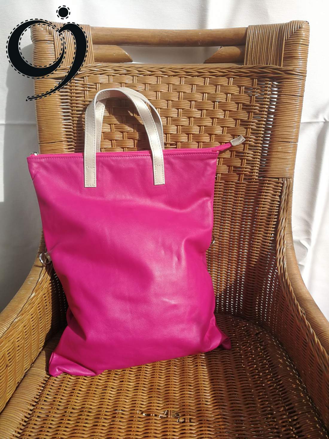 Variálható táska kézifogóval - élénk rózsaszín